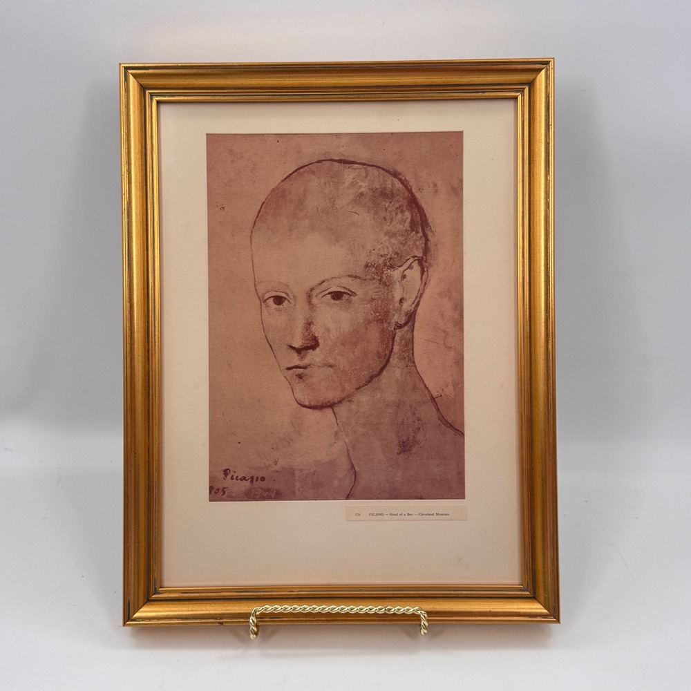 Framed Picasso Head of a Boy Cleveland Museum Issued Print